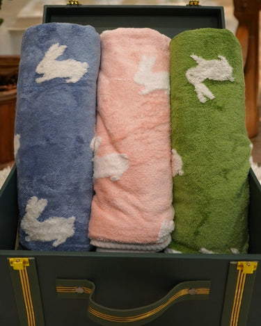 blue bunny microfiber hand towel | all