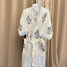 blue handblocked bathrobe front