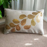 horizontal golden leaf sequin cushion cover - lay view