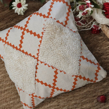 Diamond box tufted cushion cover 16 X 16 upper view